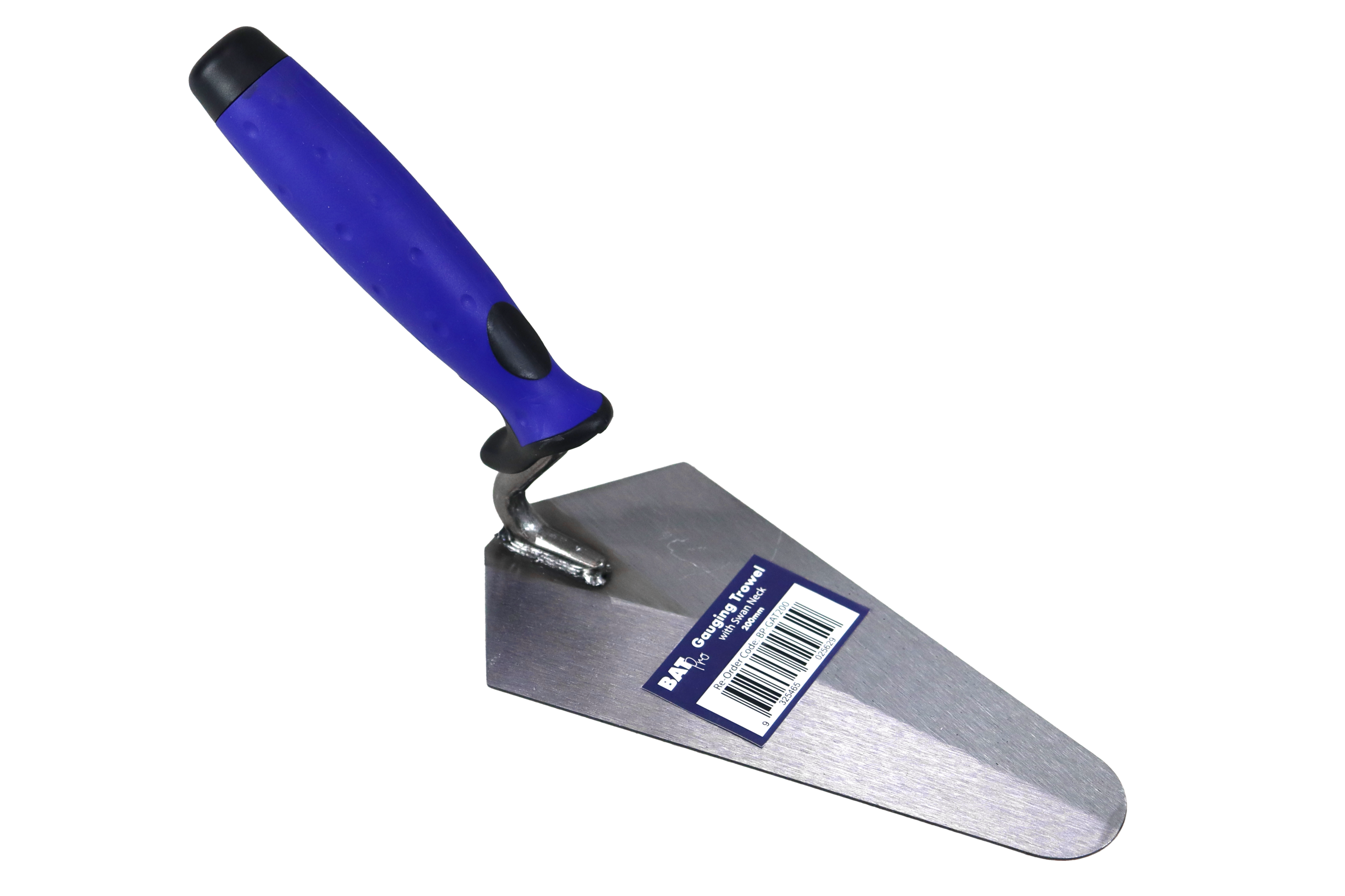 BAT Pro gauging trowel with swan neck for tile adhesive and grout application