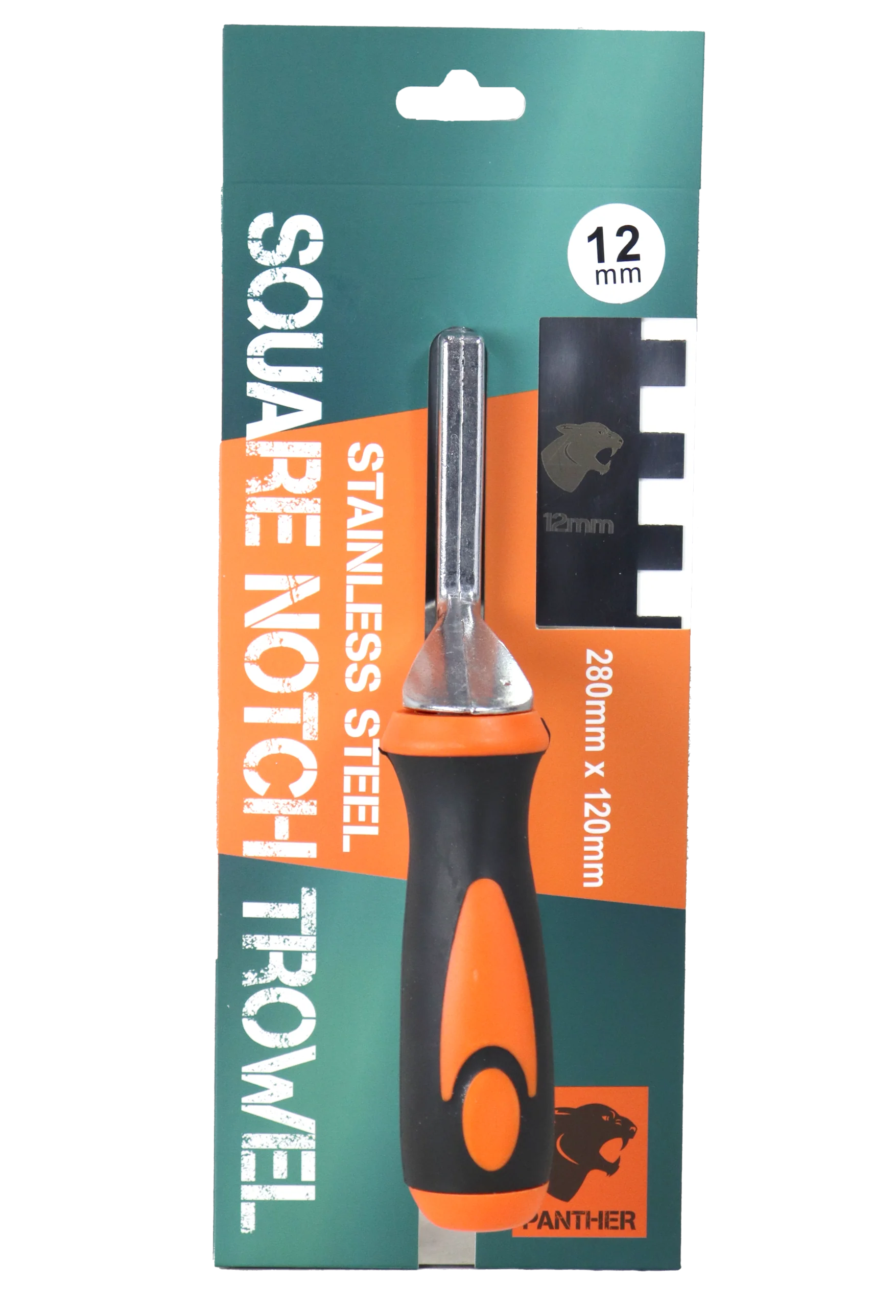 BAT Panther tiling tool stainless steel square notch trowel