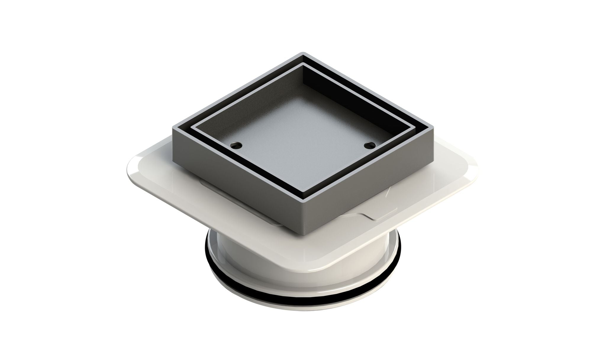 Bermuda Mega Square Tile Inserts Brushed Chrome