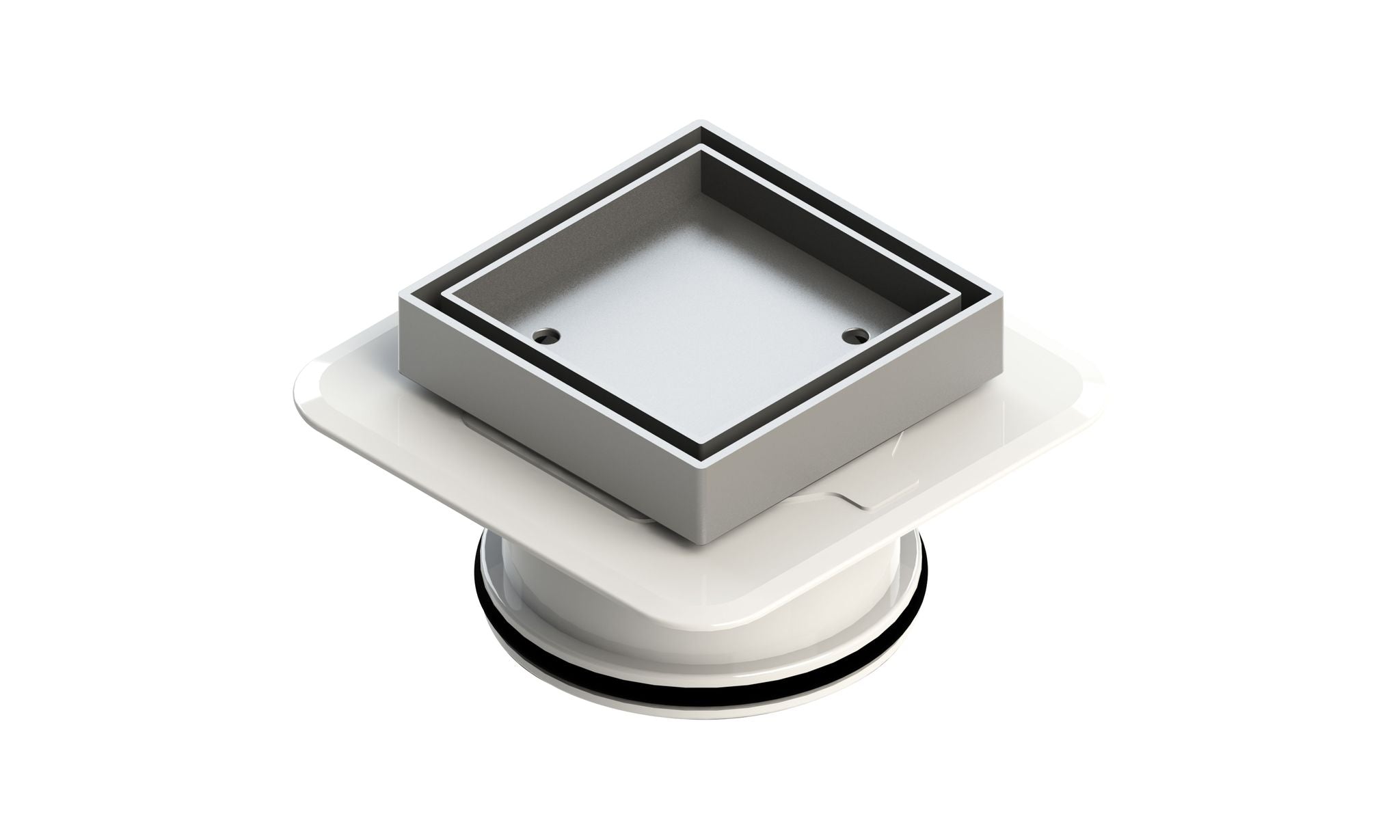 Bermuda Mega Square Tile Insert Satin Chrome