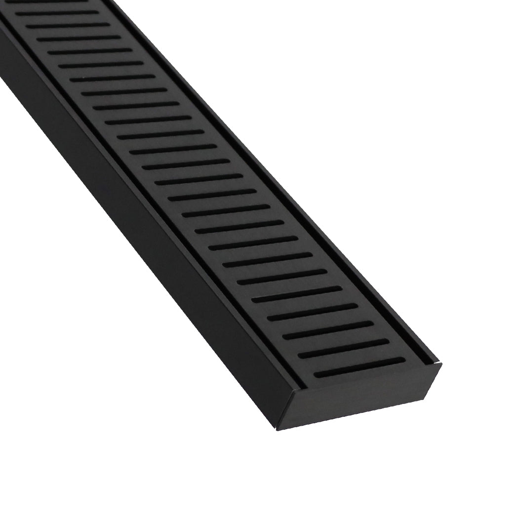 Black linear grate drain