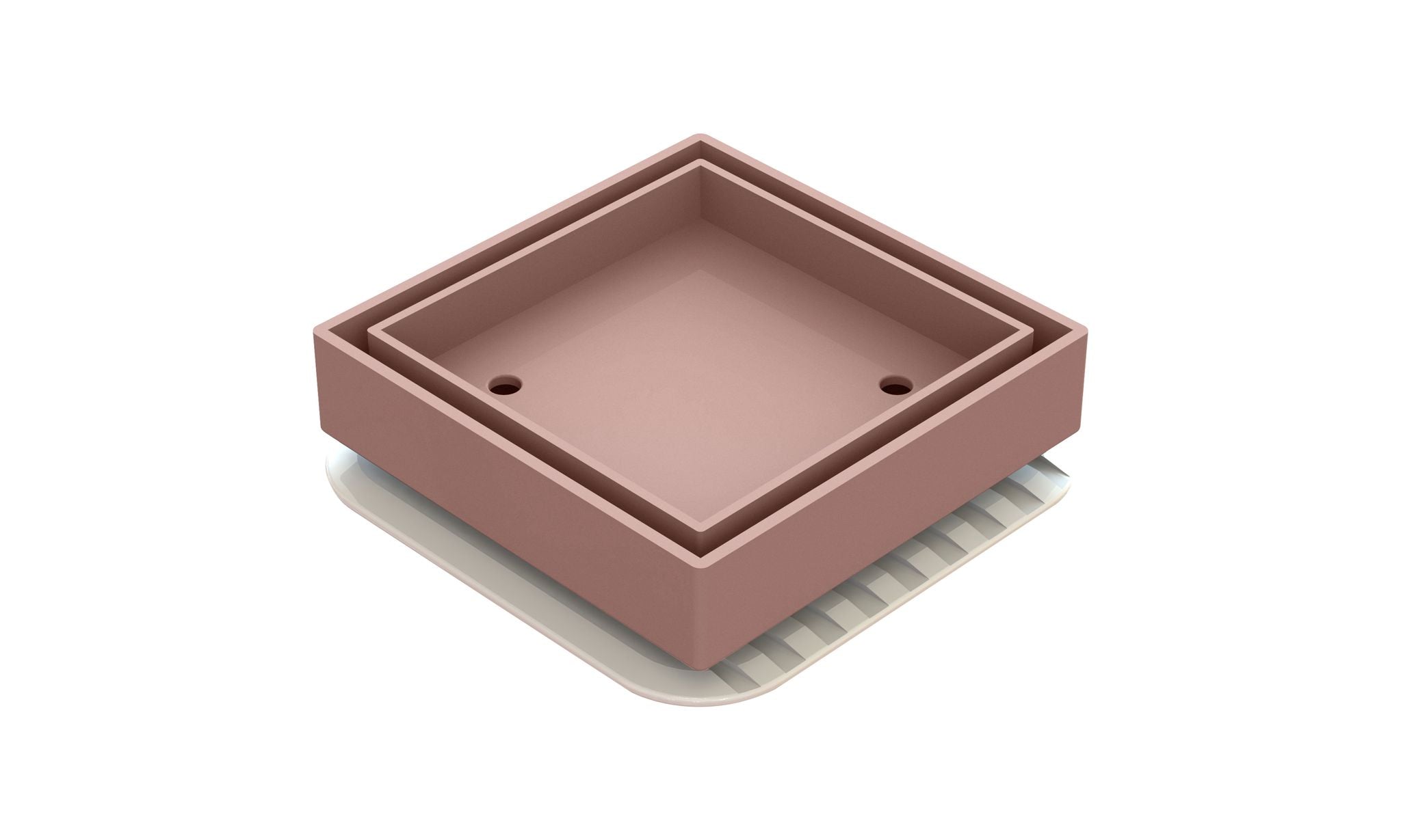 Bermuda Mega Square Tile Inserts Brushed Rose Gold