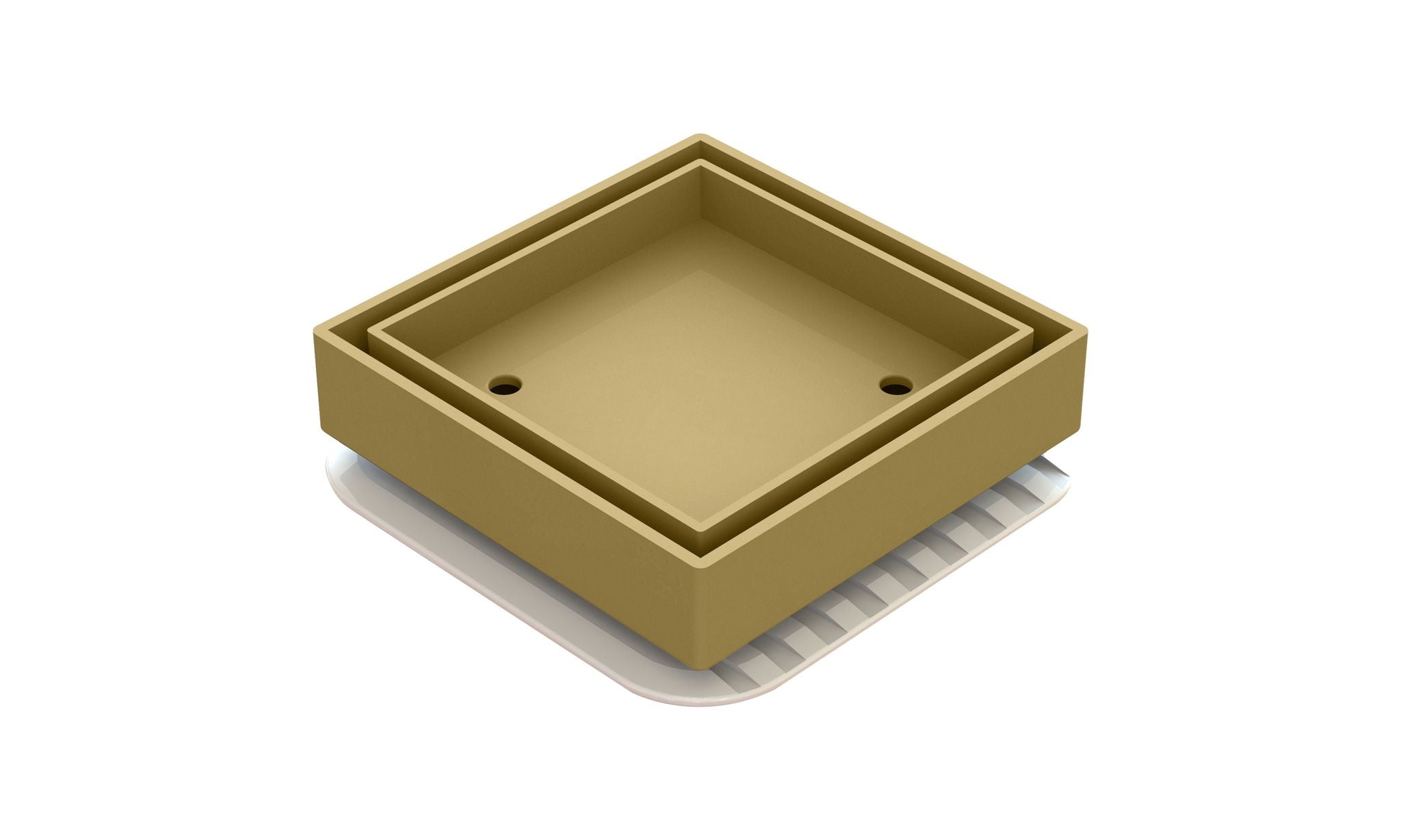 Bermuda Mega Square Tile Inserts Brushed Gold