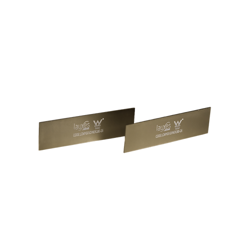 Gold grate joiners straight with Lauxes logo