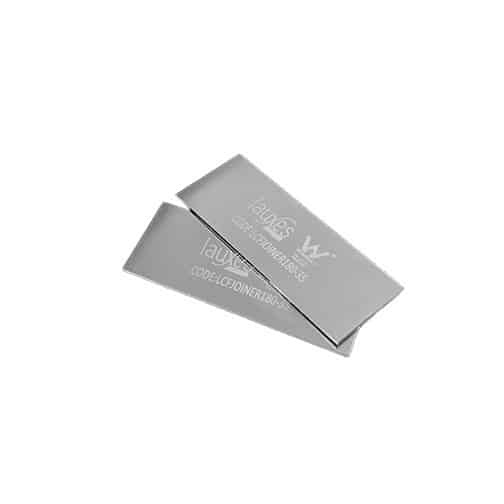 Grey grate joiners straight with Lauxes logo