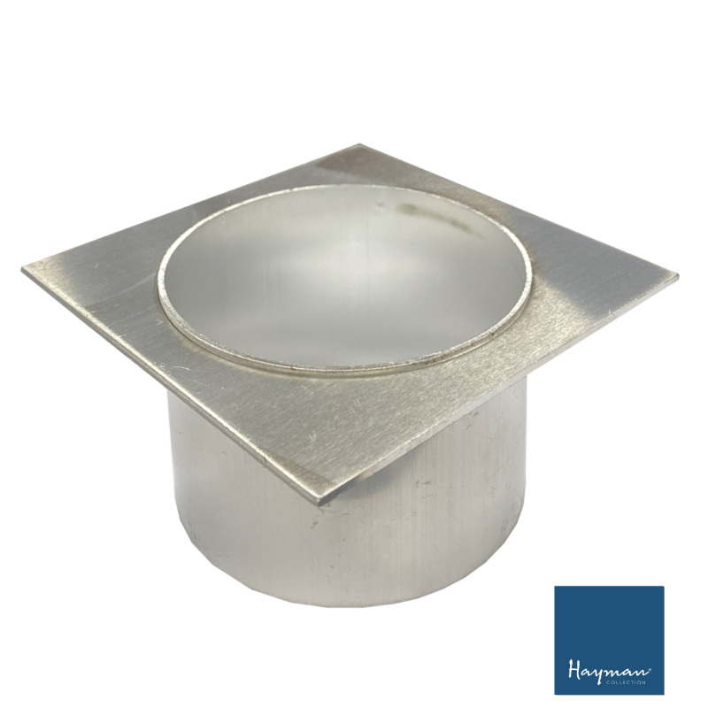 Aluminium linear shower drain outlet 80mm with Hayman logo