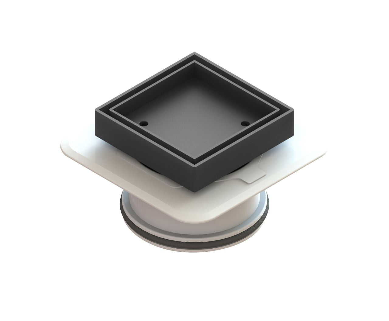 Bermuda Mega Square "Lowline" Tile Inserts Matt Black