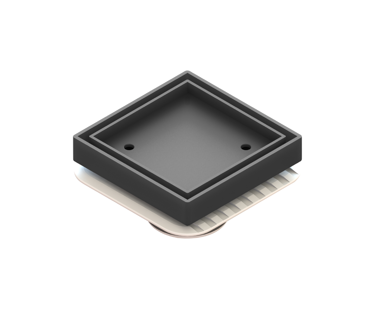 Bermuda Mega Square "Lowline" Tile Inserts Matt Black