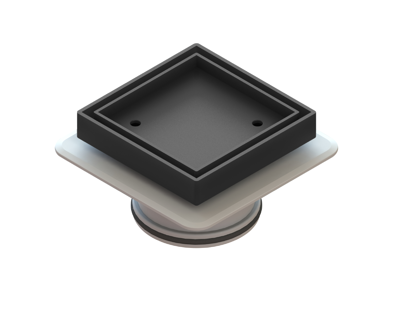 Bermuda Mega Square "Lowline" Tile Inserts Matt Black