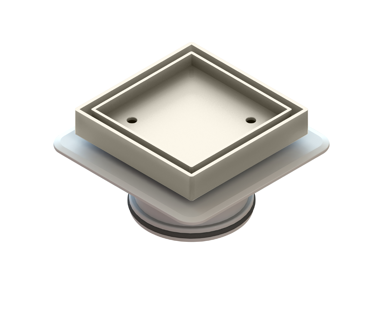 Bermuda Mega Square "Lowline" Tile Inserts Brushed Nickel