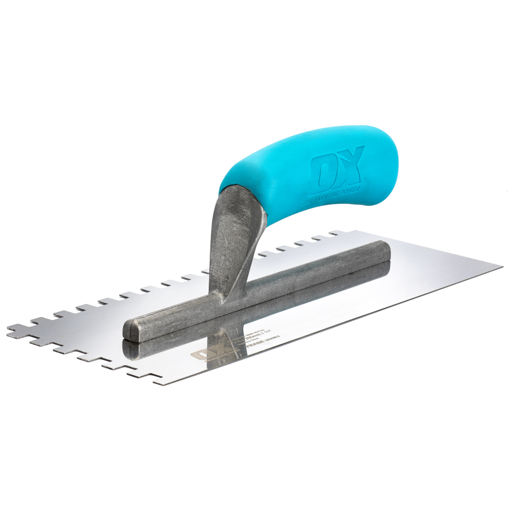 OX Trade Notched Trowel professional tiling tool