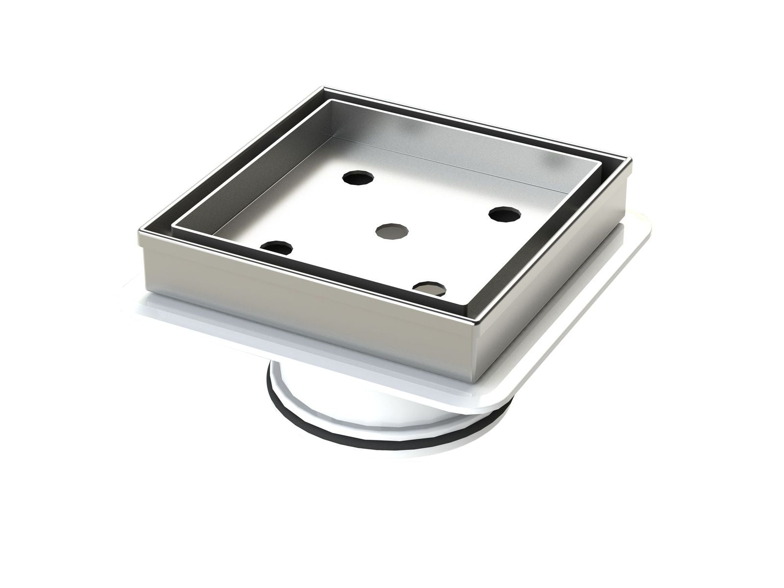 Square Art Australia 316 marine-grade stainless steel floor waste grate