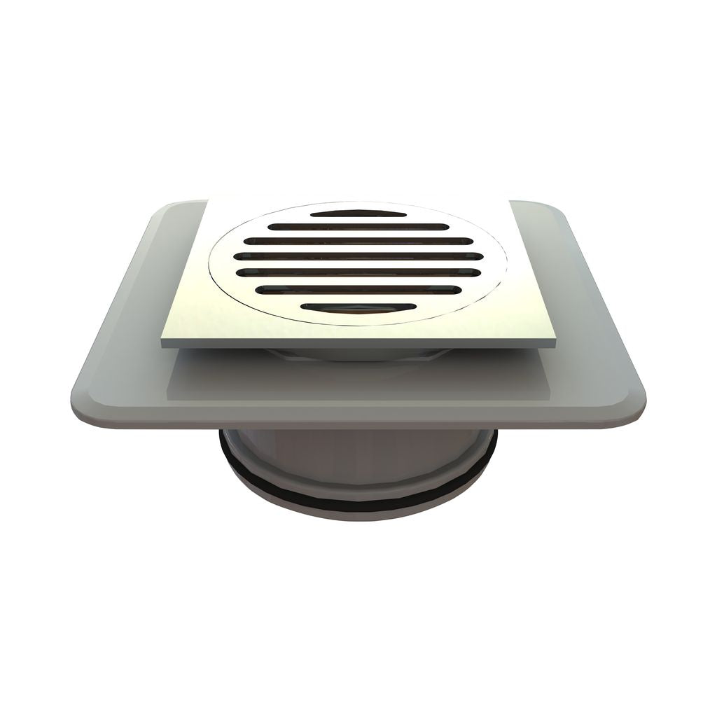 Square grate that sticks down