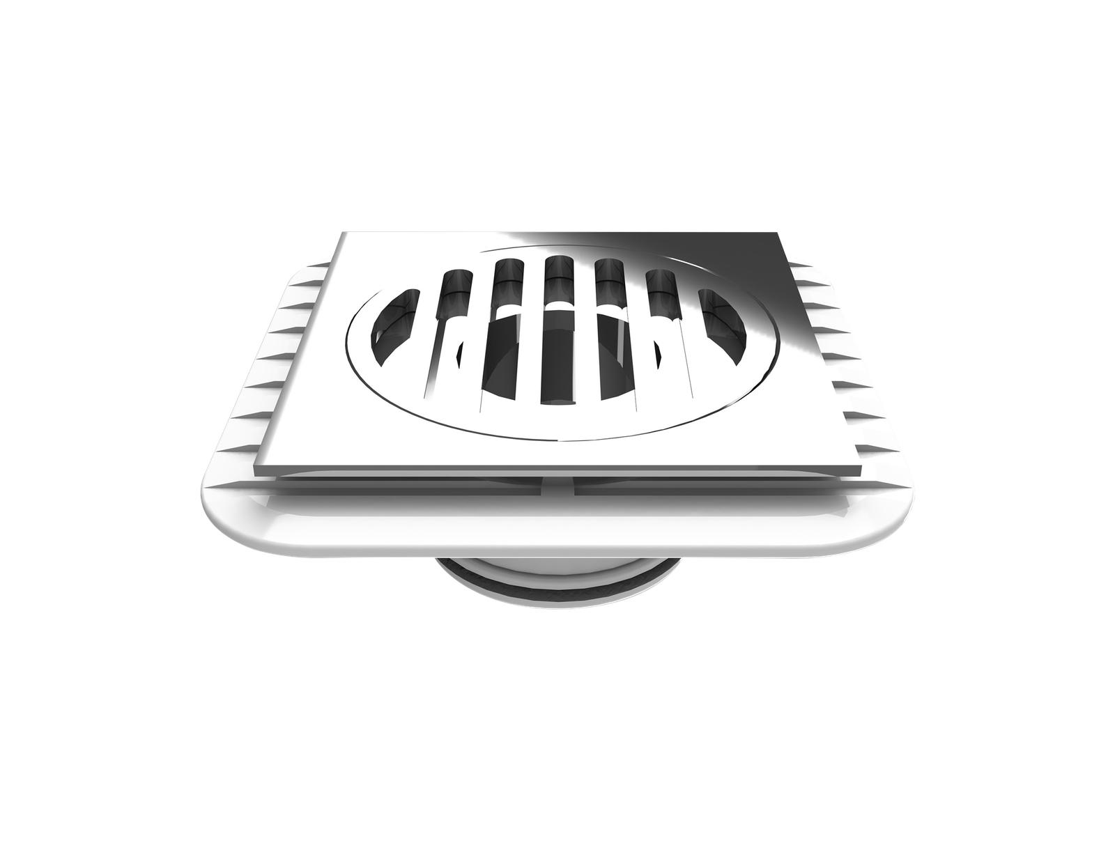 Stick down grate in chrome