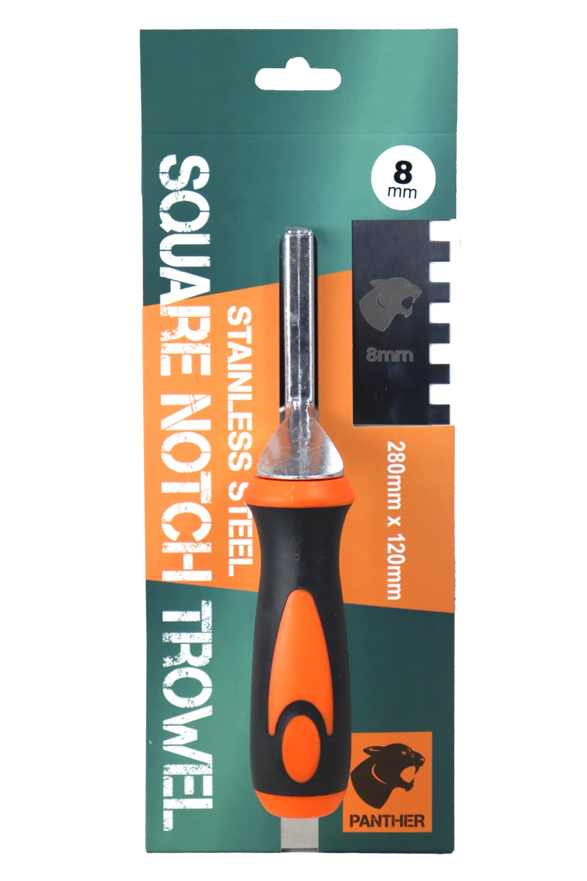 BAT Panther stainless tiling tool steel square notch trowel