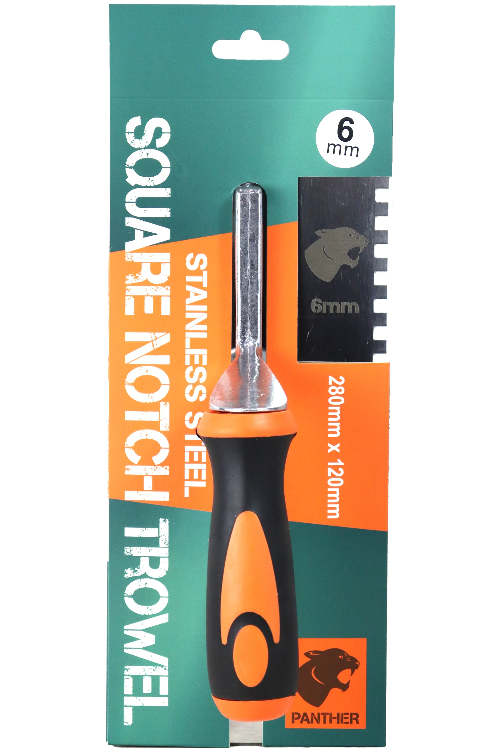 BAT Panther tiling tool stainless steel square notch trowel