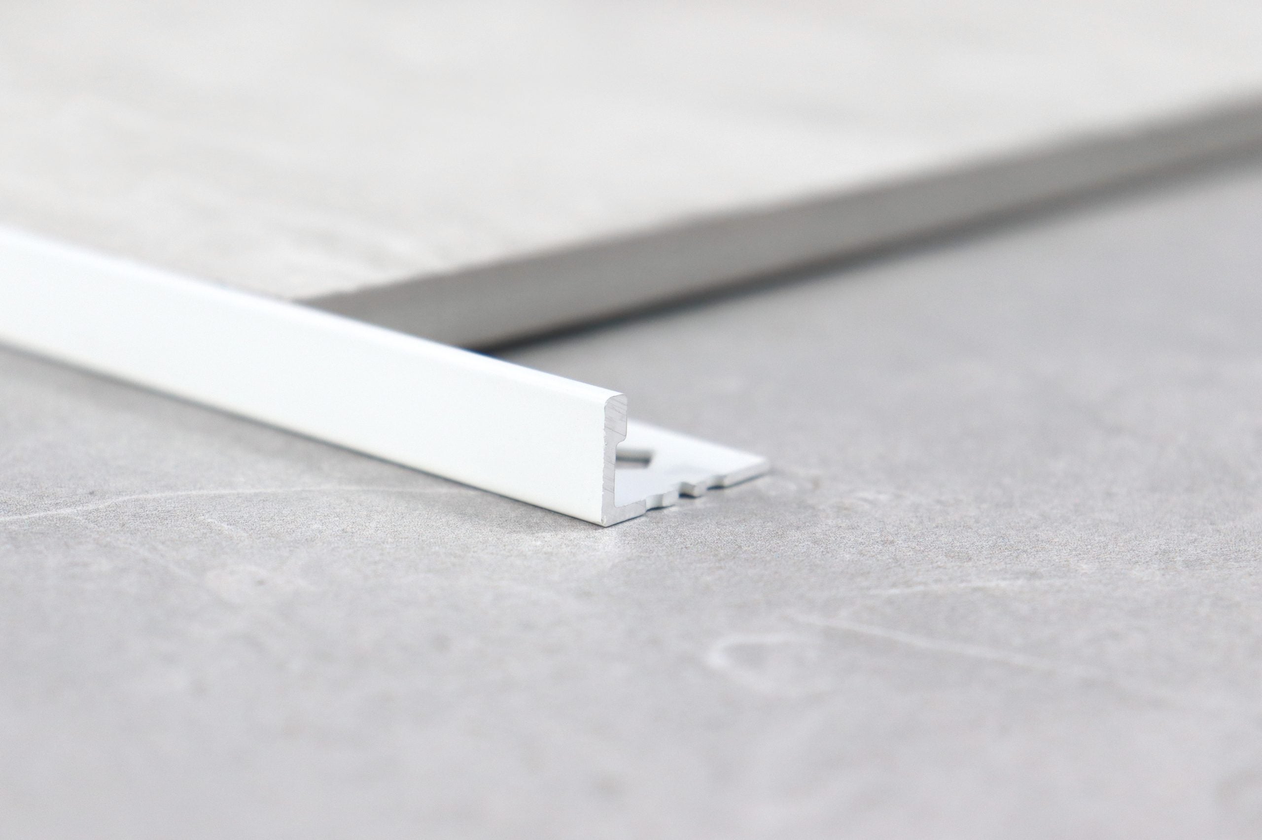 White BAT aluminium tile angle trims tiling supplies