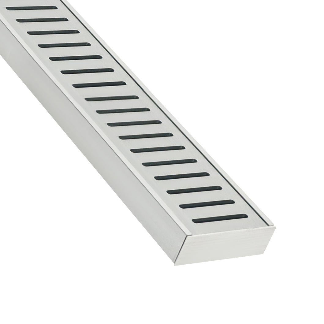 White linear grate for showers, balconies and pools